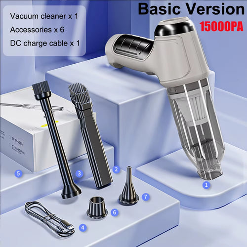High-Power 95000PA Handheld Wireless Car Vacuum Cleaner and Blower - Portable for Automotive and Household Use